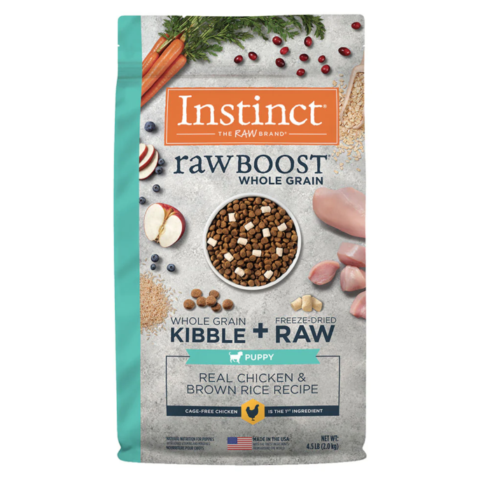 raw1 Instinct Raw Boost de Pollo con Granos y Arroz Integral para Cachorros (Presentación: 2.0 kg, 9.07 Kg)