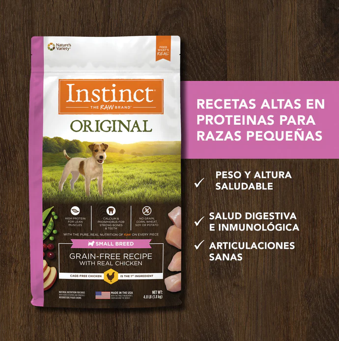 rp6 Instinct Pollo - Para Perros de Razas Pequeñas (Presentación: 1.8 Kg, 5.0 Kg)