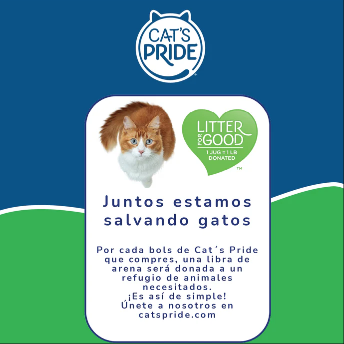 AT6 Cat's Pride Sceted Total Odor Control Arena para gatos Aglutinante, Bloquea Olores al instante 15lb