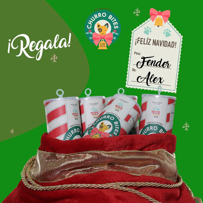 CB6 Churro Bites Premios suaves para perros con sabor a churro