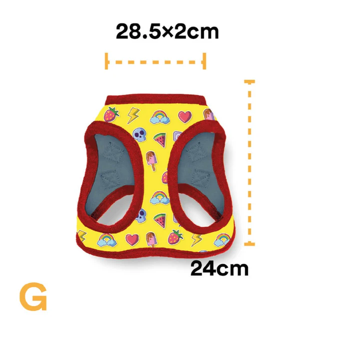 PRA6 Pechera Para Perro Con Diseños Divertidos Full Print, De Fácil Transpiración y Muy Cómoda. Color Amarillo