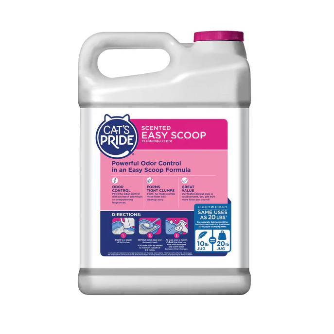 ar2 Cat's Pride Scented Easy Scoop Arena para gato Aglutinante, Elimina olores, Sin químicos tòxicos, Grumos Sòlidos 10lb