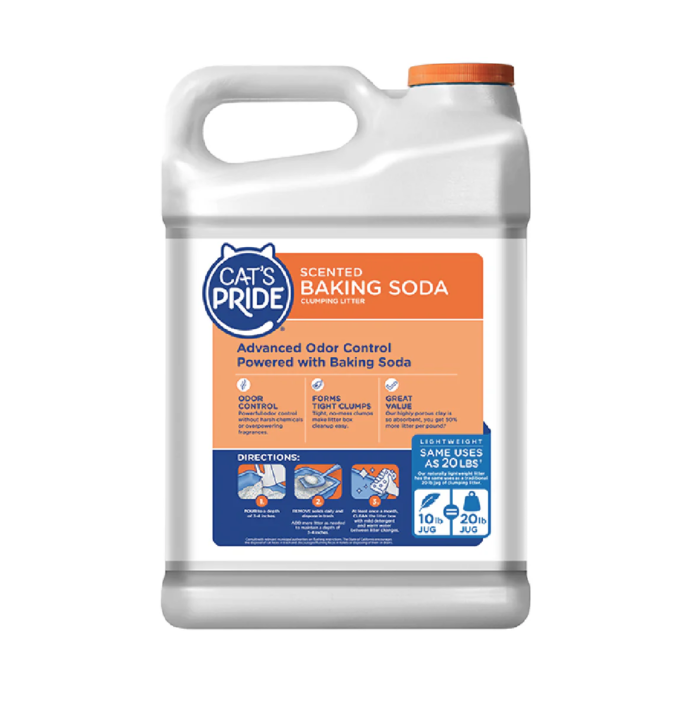 are2 Cat's Pride Scented Baking Soda Arena para gatos Aglutinante con bicarbonato de sodio Perfumada, Frescura duradera 10 lb