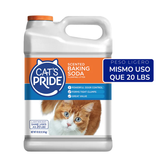 are4 Cat's Pride Scented Baking Soda Arena para gatos Aglutinante con bicarbonato de sodio Perfumada, Frescura duradera 10 lb