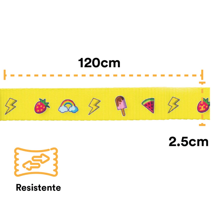 cr3 Correa Para Perro Con Cintilla y Costuras Reforzadas En Ambos Extremos. 120 cm.