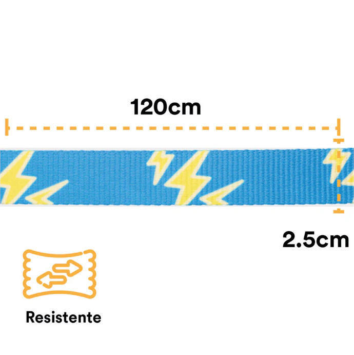 cr4 Correa Para Perro Con Cintilla y Costuras Reforzadas En Ambos Extremos. 120 cm.