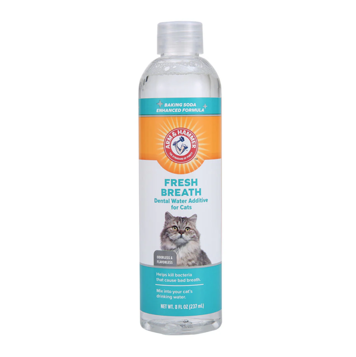 e1 Arm & Hammer Enjuague dental para gato, elimina el mal aliento, combate el sarro y placa, 237ml