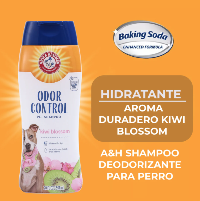 k3 Arm & Hammer Shampoo para Perro Control de Olores, aroma Kiwi Blossom