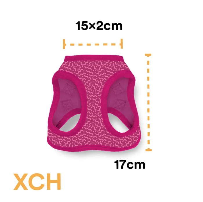p2 Pechera Para Perro Con Diseños Divertidos Full Print, De Fácil Transpiración y Muy Cómoda. Color Fucsia