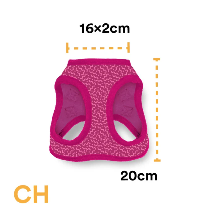 p3 Pechera Para Perro Con Diseños Divertidos Full Print, De Fácil Transpiración y Muy Cómoda. Color Fucsia