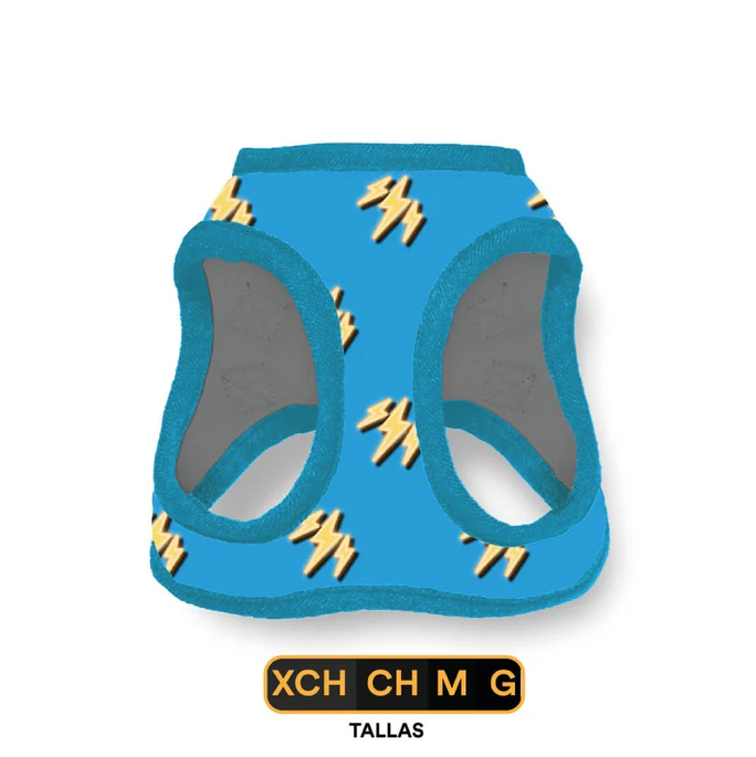 pa2 Pechera Para Perro Con Diseños Divertidos Full Print, De Fácil Transpiración y Muy Cómoda. Color Celeste