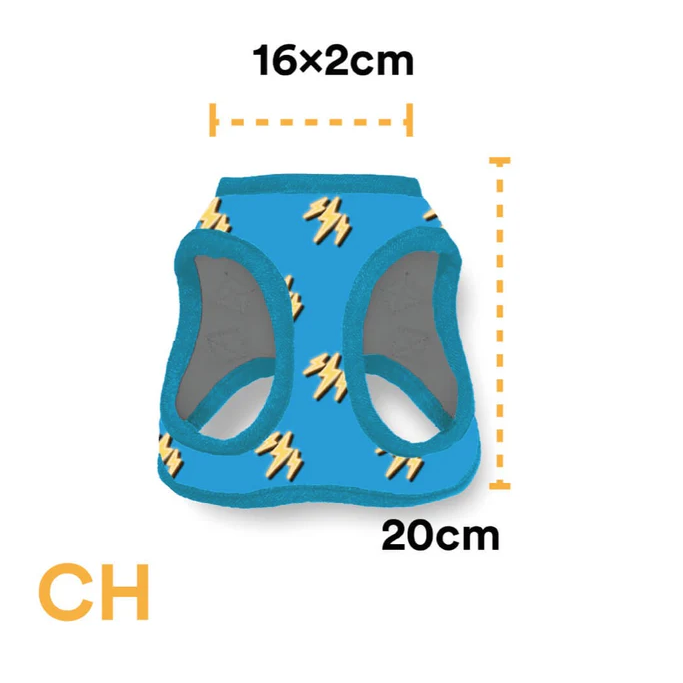 pa4 Pechera Para Perro Con Diseños Divertidos Full Print, De Fácil Transpiración y Muy Cómoda. Color Celeste