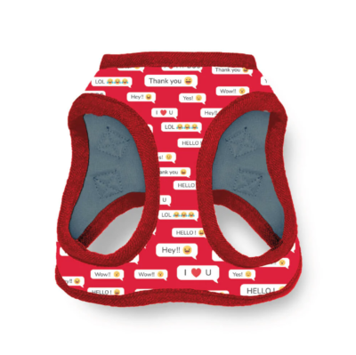 Pechera Para Perro Con Diseños Divertidos Full Print, De Fácil Transpiración y Muy Cómoda. Color Rojo