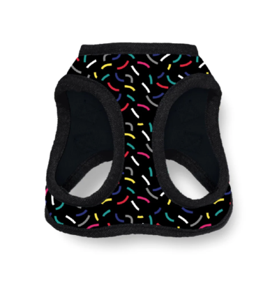 Pechera Para Perro Con Diseños Divertidos Full Print, De Fácil Transpiración y Muy Cómoda. Color Negro