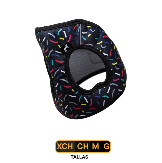 pn2 Pechera Para Perro Con Diseños Divertidos Full Print, De Fácil Transpiración y Muy Cómoda. Color Negro