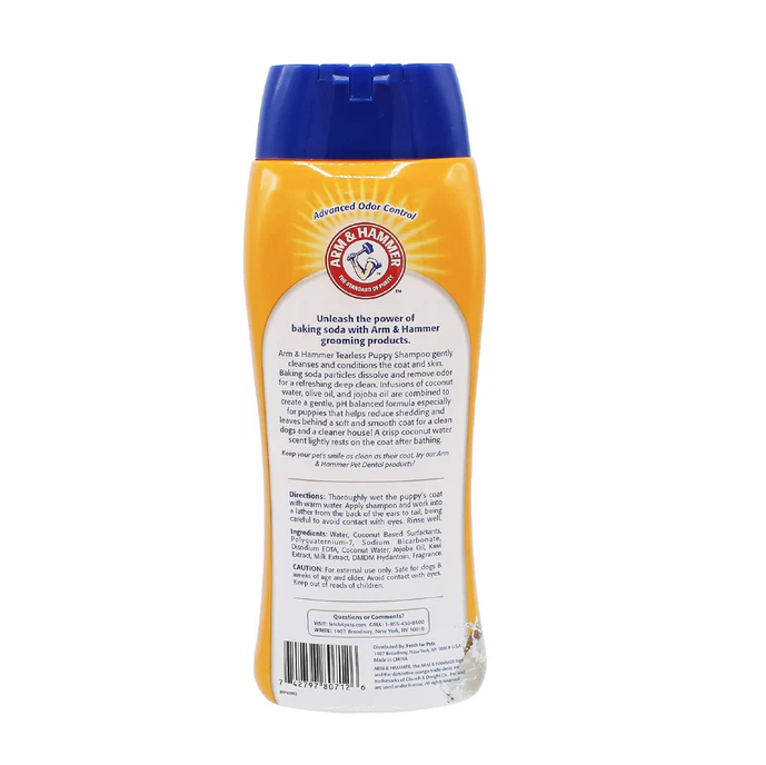 s2 Arm & Hammer Shampoo para Cachorros, menos lágrimas, aroma agua de coco.