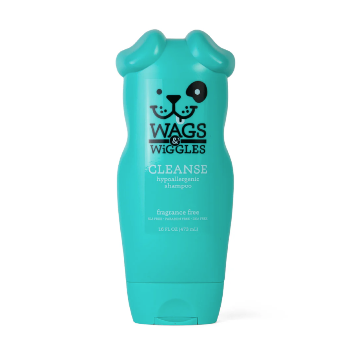sh1 Shampoo Hipoalergénico Wags & Wiggles para perro, eliminando los malos olores. 473 mL