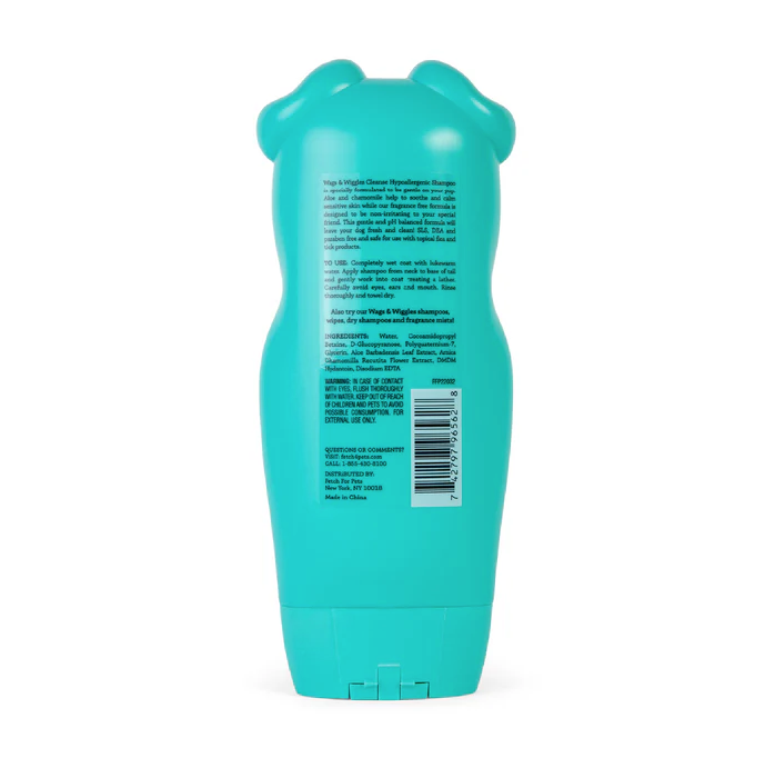 sh2 Shampoo Hipoalergénico Wags & Wiggles para perro, eliminando los malos olores. 473 mL