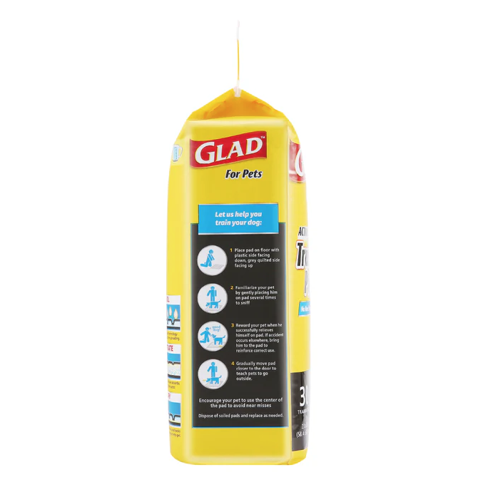 t1.1 Tapete Entrenador para Perro Glad 5 Capas a Prueba de Fuga, Elimina Olor, Convierte Orina a Gel 30pz